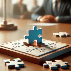 Un puzzle incomplet avec une pièce manquante, représentant les défis liés au recrutement, à la motivation et à la fidélisation des talents dans les collectivités territoriales